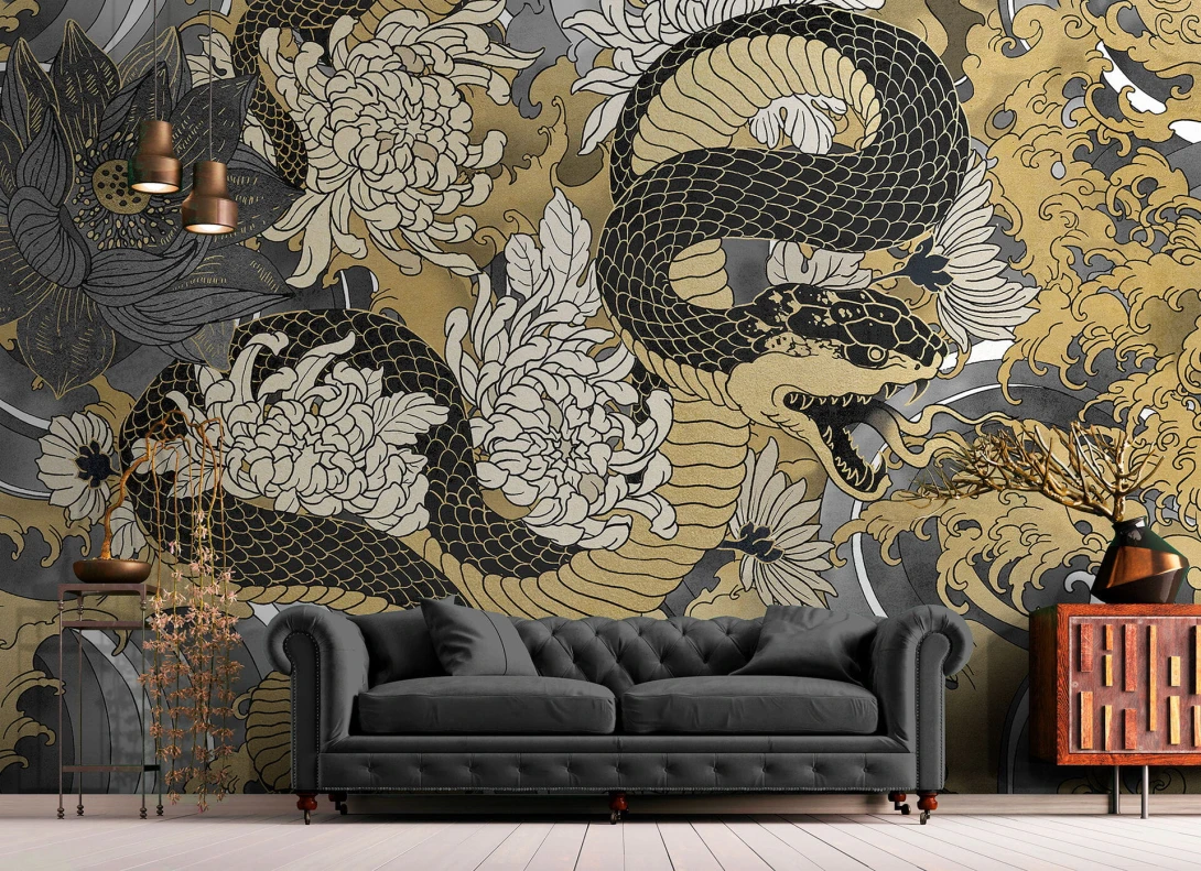 Mural Tecnografica Decoratives Yokai GOLD B