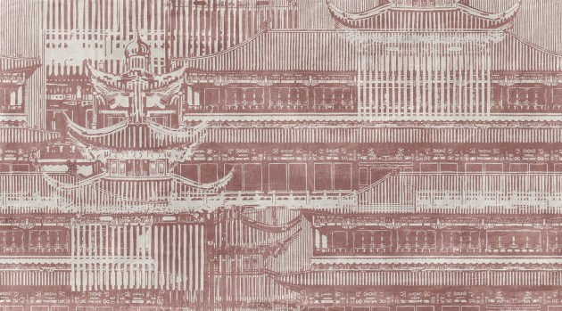 Mural Tecnografica Decoratives Mikado RED