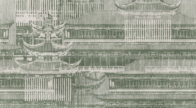 Mural Tecnografica Decoratives Mikado OLIVE