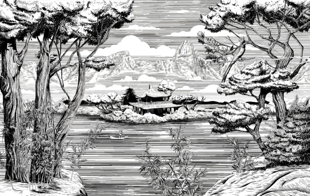 Mural Tecnografica Decoratives Sho BLACK AND WHITE
