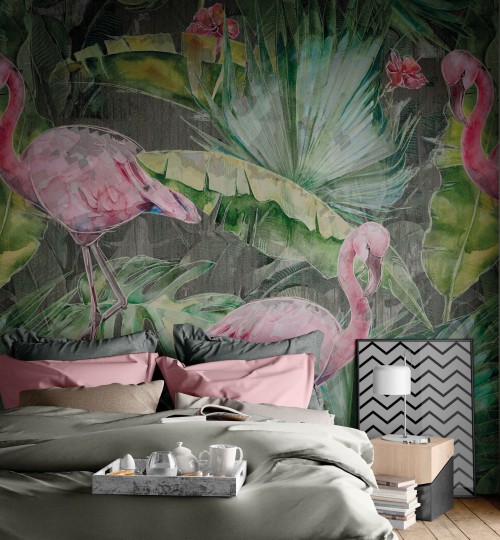 Mural Tecnografica Our Evergreens Flamingo