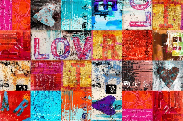 Mural Tecnografica Decoratives Love & Patch RAINBOW