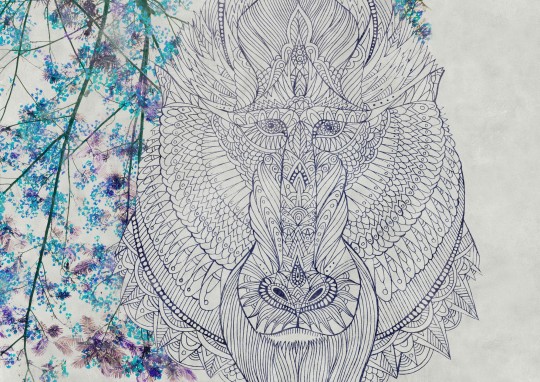 Mural Tecnografica Decoratives Baboon GREY