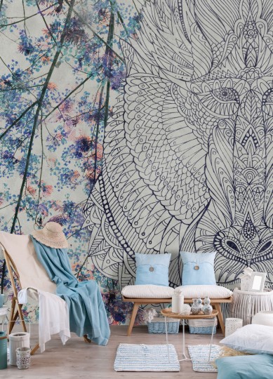 Mural Tecnografica Decoratives Baboon GREY