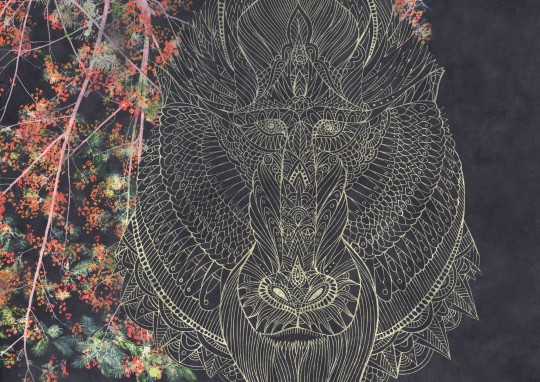 Mural Tecnografica Decoratives Baboon BLACK