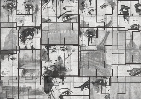 Mural Tecnografica Decoratives Comix BLACK AND WHITE