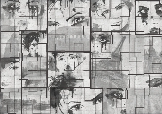 Mural Tecnografica Decoratives Comix BLACK AND WHITE