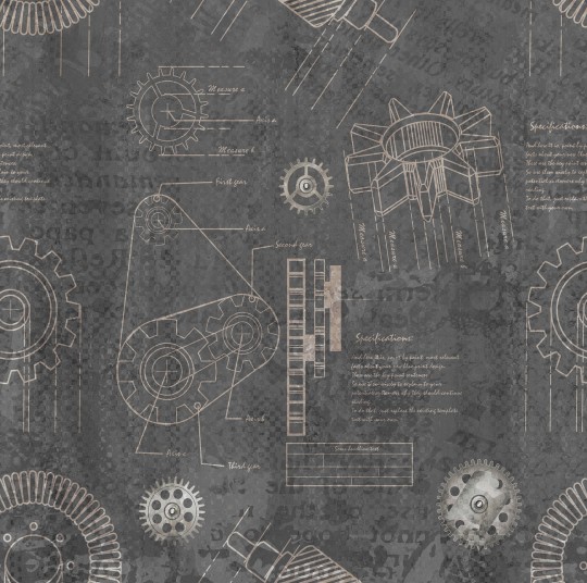 Mural Tecnografica Decoratives Amboise DARK GREY