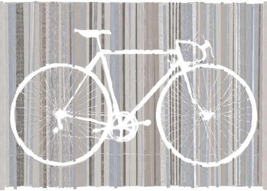Mural Tecnografica Decoratives Bicycle Trace DOVE-GREY