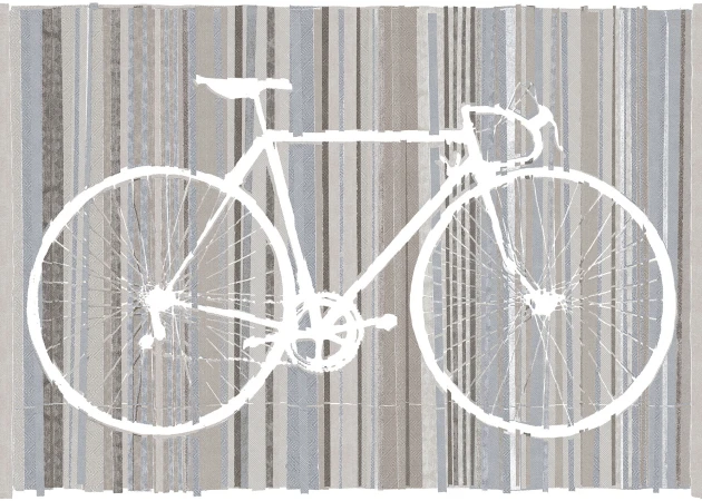 Mural Tecnografica Decoratives Bicycle Trace DOVE-GREY