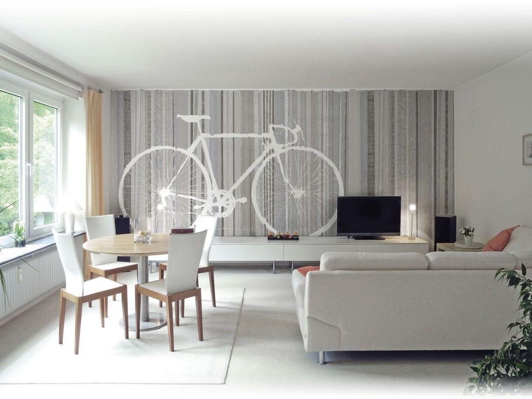 Mural Tecnografica Decoratives Bicycle Trace DOVE-GREY