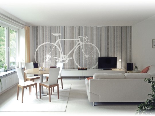 Mural Tecnografica Decoratives Bicycle Trace DOVE-GREY