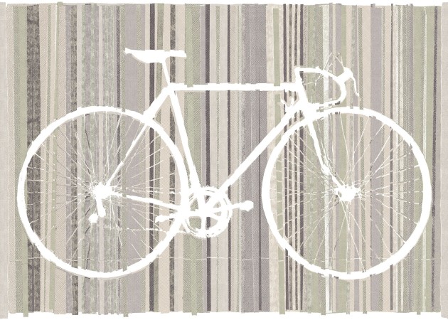 Mural Tecnografica Decoratives Bicycle Trace GREEN