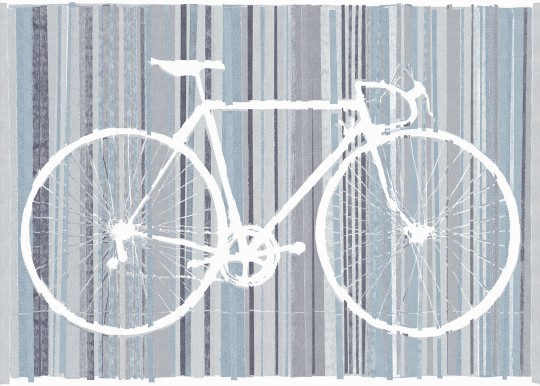 Mural Tecnografica Decoratives Bicycle Trace BLUE