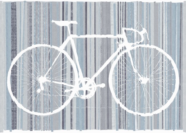 Mural Tecnografica Decoratives Bicycle Trace BLUE