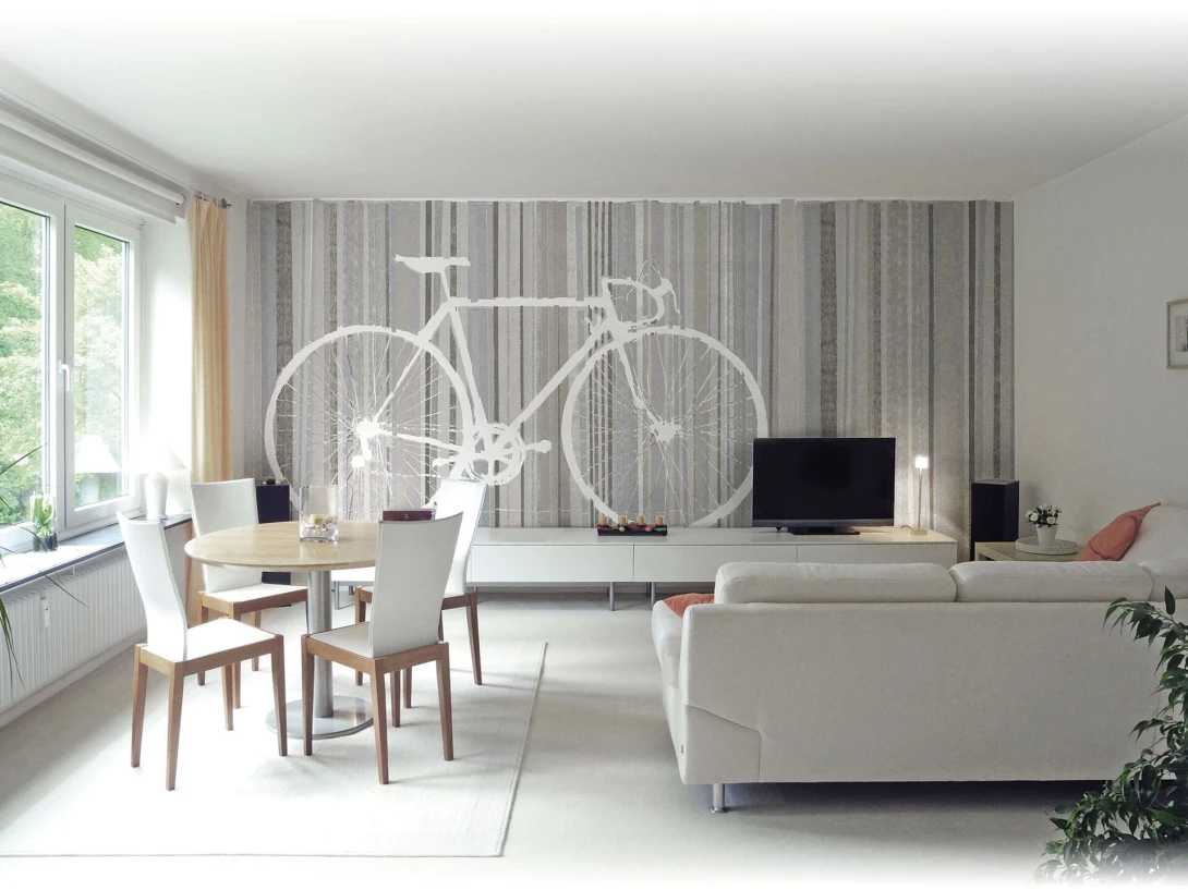 Mural Tecnografica Decoratives Bicycle Trace BLUE