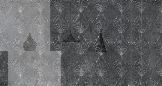 Mural Tecnografica Our Evergreens Rays GREY