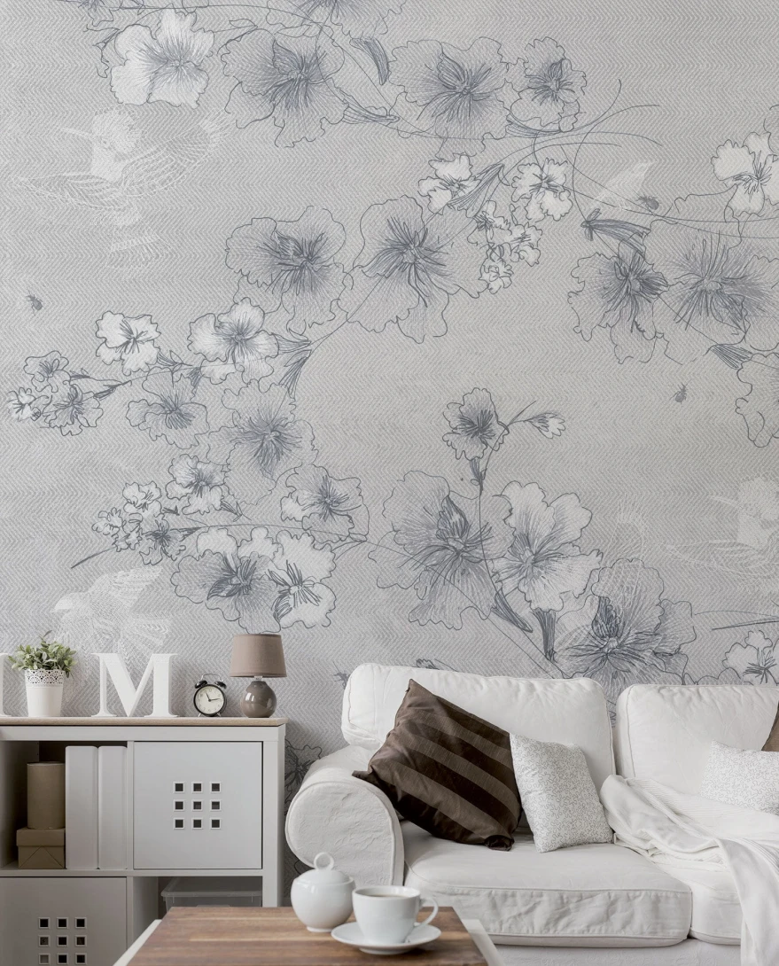 Mural Tecnografica Decoratives Birdflower BEIGE DECO