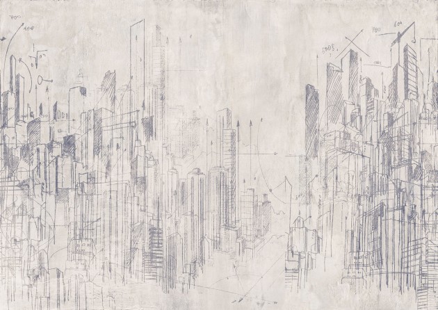 Mural Tecnografica Our Evergreens Art The Sign Grattacieli PETROLIO