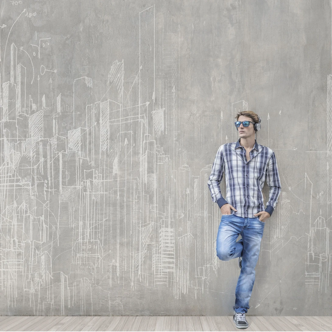 Mural Tecnografica Our Evergreens Art The Sign Grattacieli GRAFITE