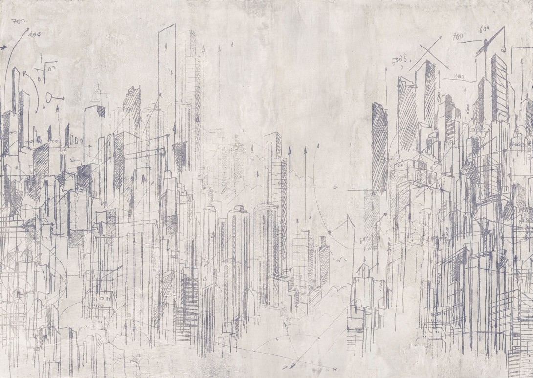 Mural Tecnografica Our Evergreens Art The Sign Grattacieli PETROLIO