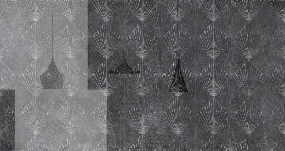 Mural Tecnografica Our Evergreens Rays GREY