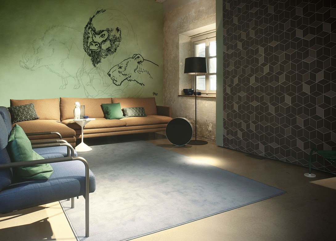 Mural Tecnografica Andrea Pazienza Bestiario WHITE
