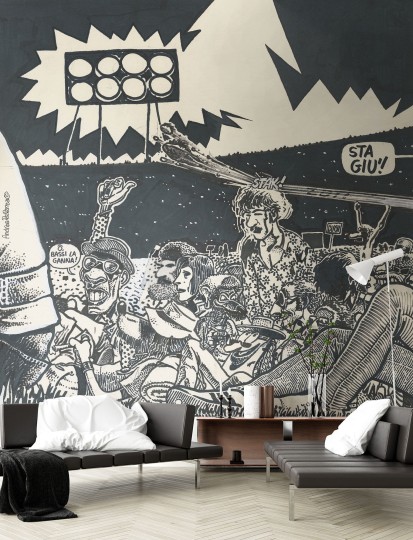 Mural Tecnografica Andrea Pazienza Pentothal STAI GIÙ