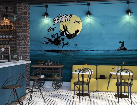 Mural Tecnografica Art Lupo Alberto Zitt Zitt