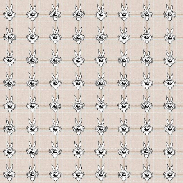 Mural Tecnografica Art Lupo Alberto Lupo Tartan LIGHT BEIGE