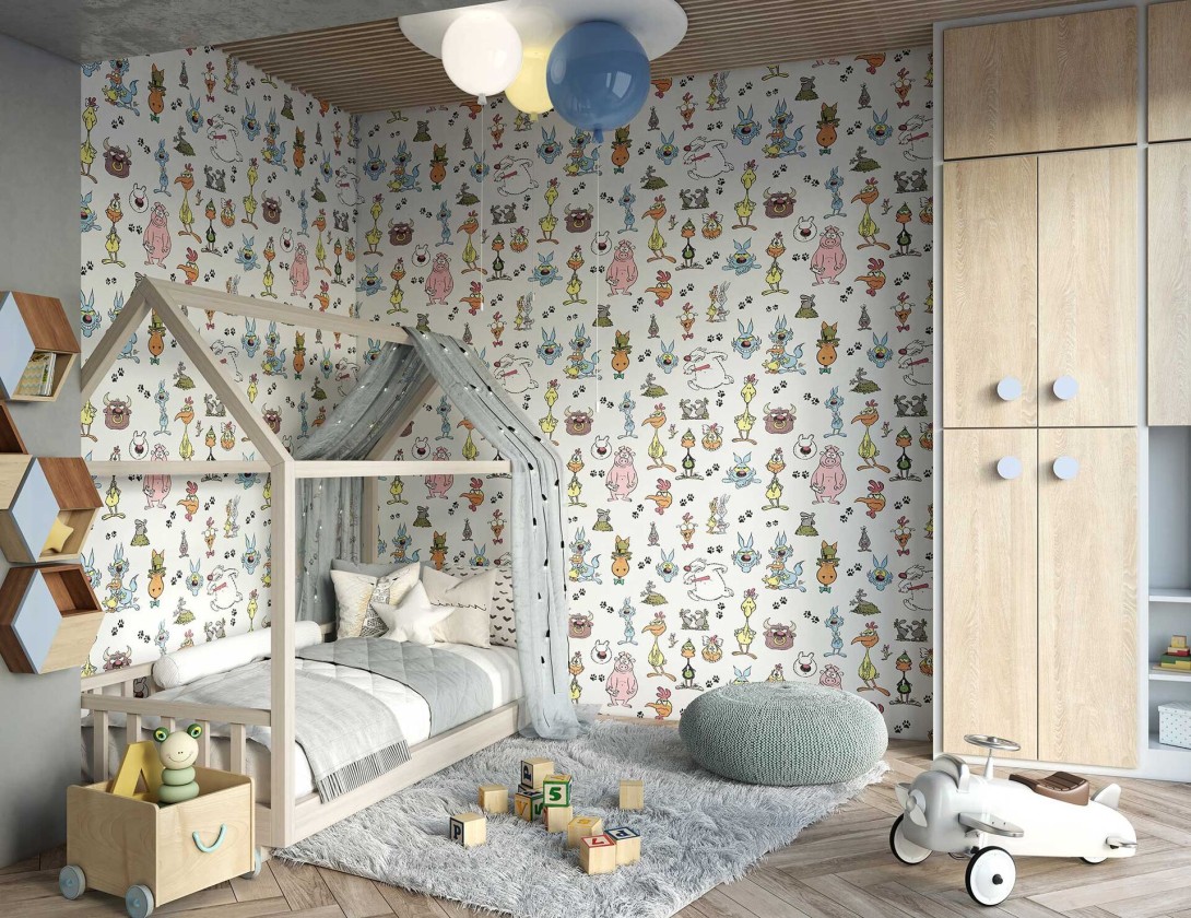 Mural Tecnografica Art Lupo Alberto McKenzie pattern COLOR