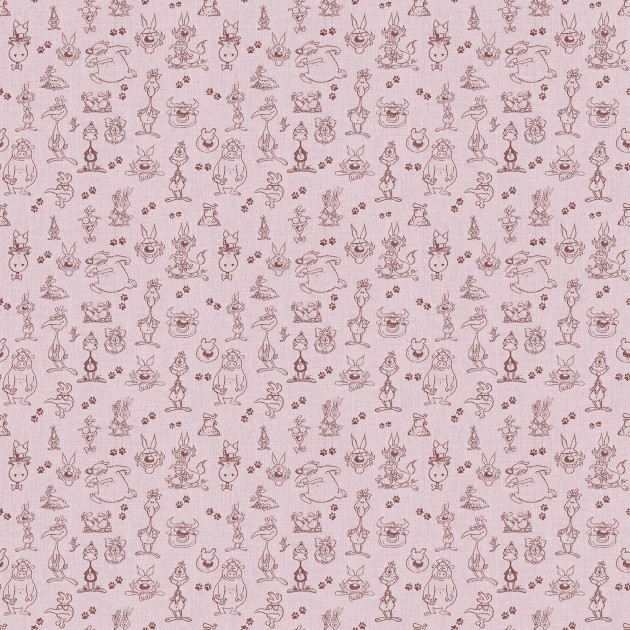 Mural Tecnografica Art Lupo Alberto McKenzie pattern PINK TINT