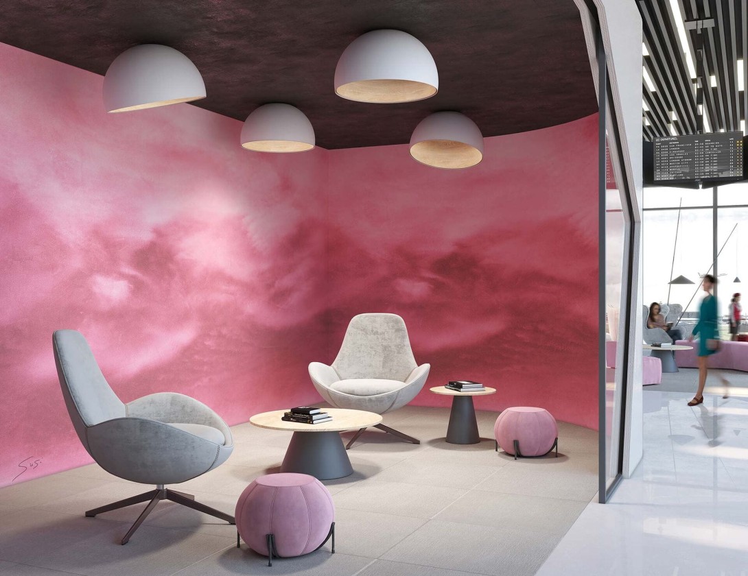 Mural Tecnografica Art Danilo Susi Nuage ORANGE SUNSET