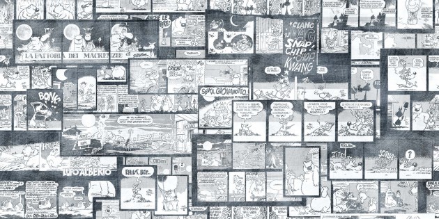 Mural Tecnografica Art Lupo Alberto McKenzie strips MICROFILM