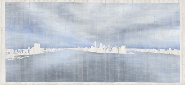 Mural Tecnografica Art Giorgia Beltrami Sky over NYC BLUE
