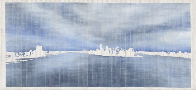 Mural Tecnografica Art Giorgia Beltrami Sky over NYC DEEP BLUE