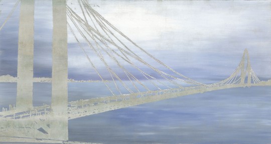 Mural Tecnografica Art Giorgia Beltrami Sky over River BLUE