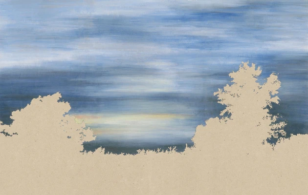 Mural Tecnografica Art Giorgia Beltrami Sky over San Fao BLUE