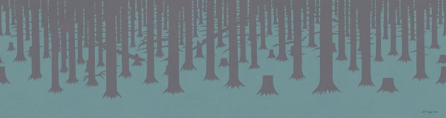 Mural Tecnografica Art Roberto Baldazzini Ai piedi della foresta MENTA
