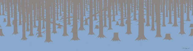Mural Tecnografica Art Roberto Baldazzini Ai piedi della foresta ANICE