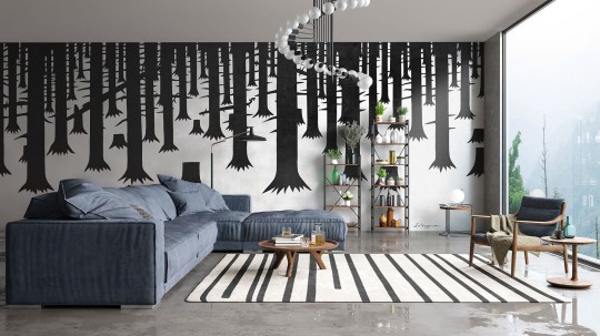 Mural Tecnografica Art Roberto Baldazzini Ai piedi della foresta ANICE