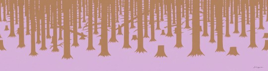 Mural Tecnografica Art Roberto Baldazzini Ai piedi della foresta PESCA