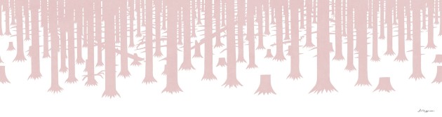 Mural Tecnografica Art Roberto Baldazzini Ai piedi della foresta PANNA