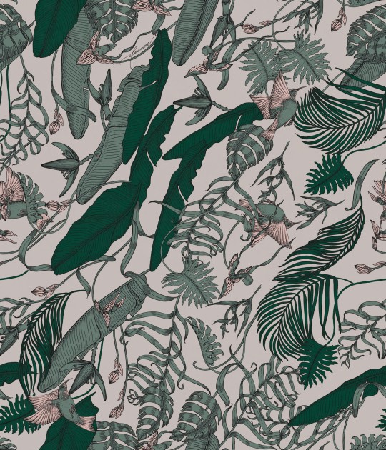 Mural Tecnografica Art Feanne Tropical Foliage JADE