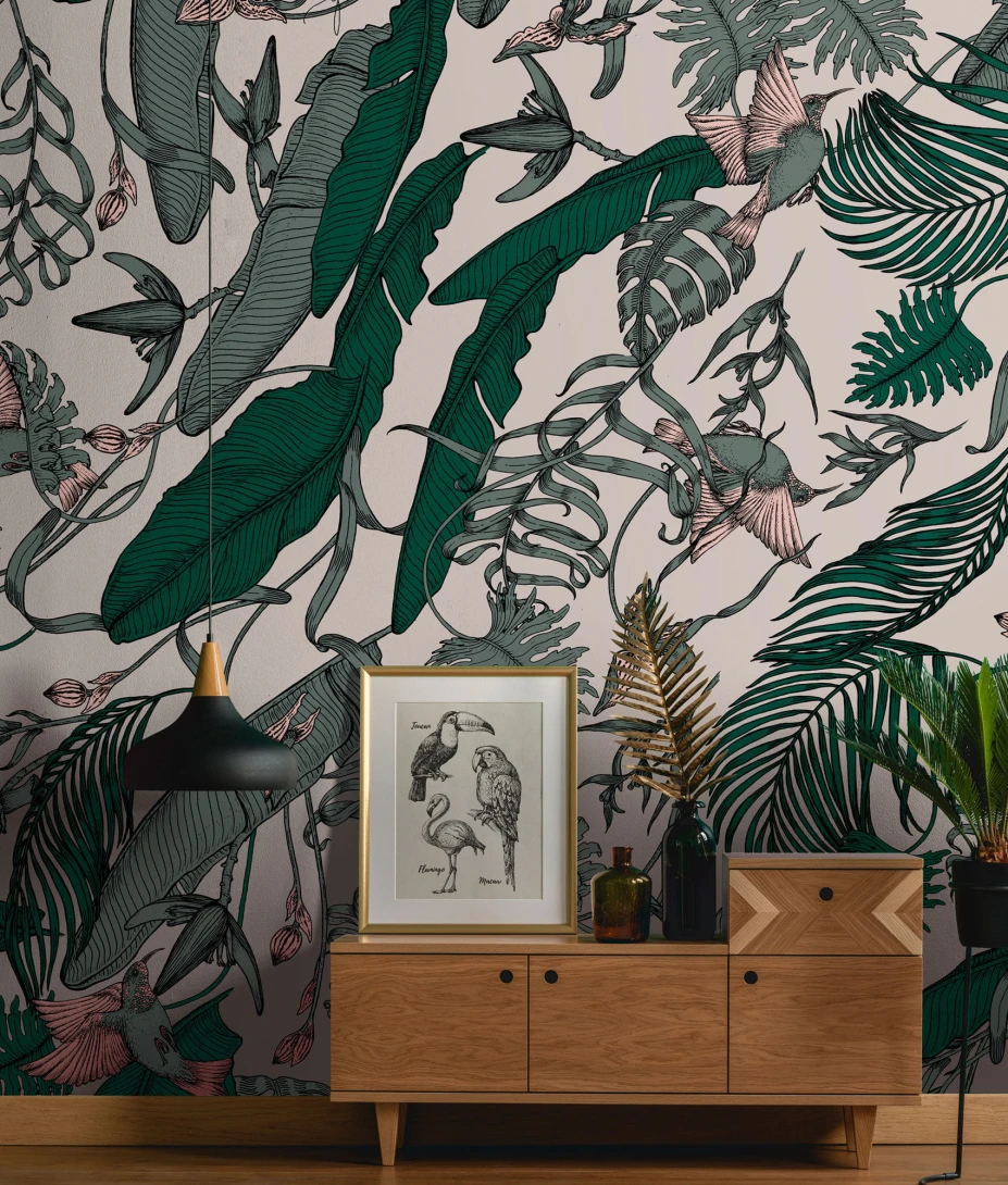 Mural Tecnografica Art Feanne Tropical Foliage JADE