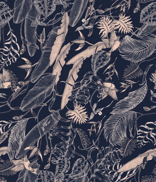 Mural Tecnografica Art Feanne Tropical Foliage NAVY
