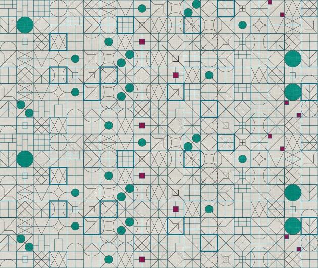 Mural Tecnografica Art Antonio Albertini Geometrismo COLORED LINEN