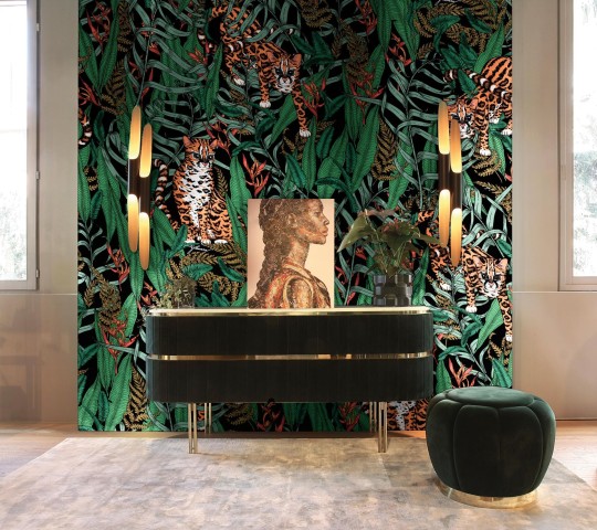 Mural Tecnografica Art Feanne Visayan Leopard FOREST