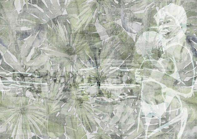 Mural Tecnografica Art Marco Fontana Fitzcarraldo GREY-GREEN DECO