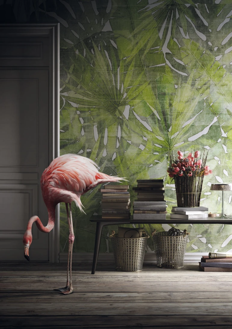 Mural Tecnografica Art Marco Fontana Fitzcarraldo GREY-GREEN DECO